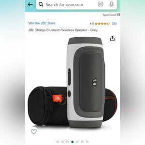 JBL Charge Bluetooth Speaker - grey/white